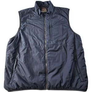 Faherty Vest Mens 2XL Blue Puffer Jacket Full Zip Insulated Pockets Lined